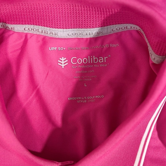Coolibar Men’s Pink Golf Polo NWT [G6] - Picture 7 of 11